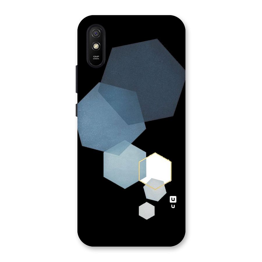 Shades Of Blue Shapes Back Case for Redmi 9i