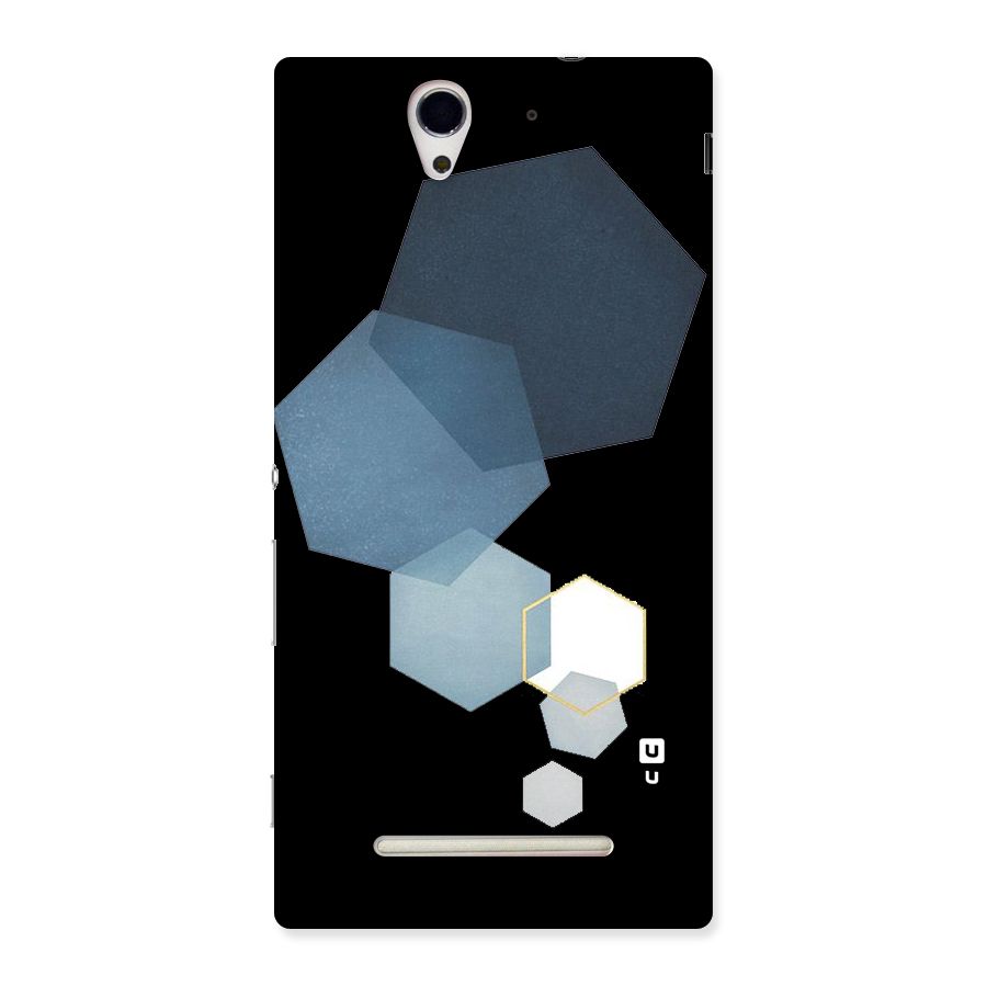 Shades Of Blue Shapes Back Case for Sony Xperia C3