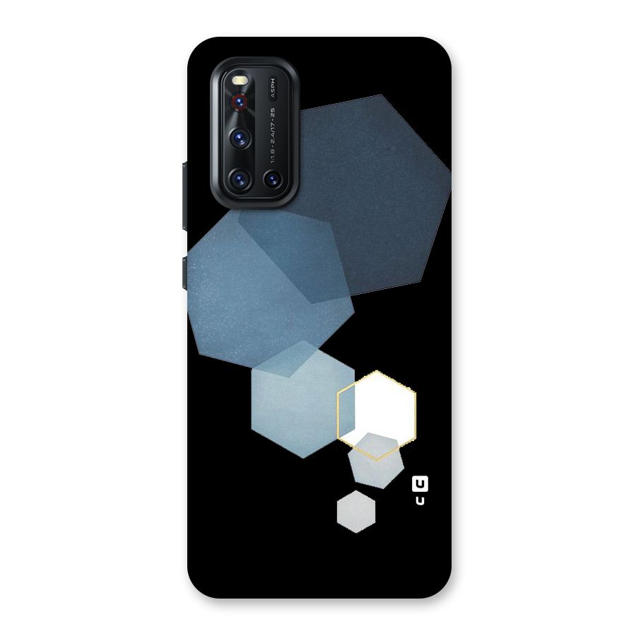 Shades Of Blue Shapes Back Case for Vivo V19