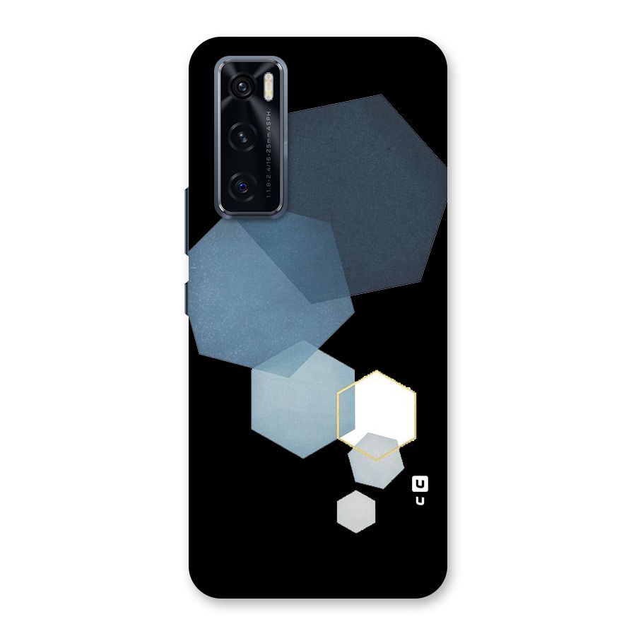 Shades Of Blue Shapes Back Case for Vivo V20 SE