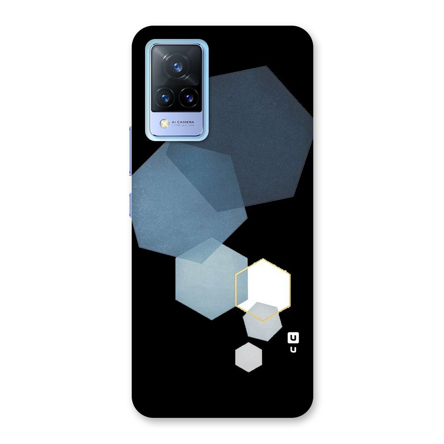 Shades Of Blue Shapes Back Case for Vivo V21 5G