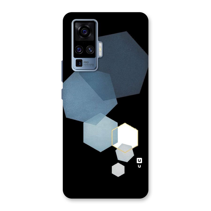 Shades Of Blue Shapes Back Case for Vivo X50 Pro