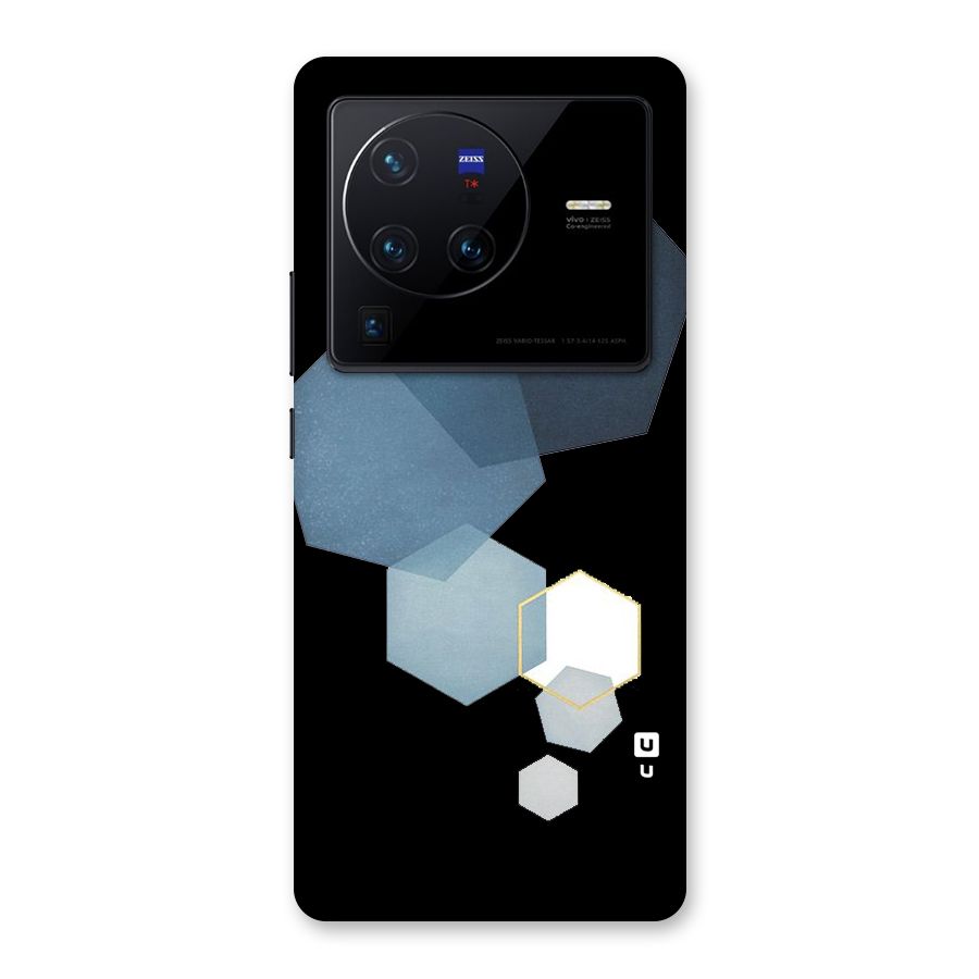 Shades Of Blue Shapes Back Case for Vivo X80 Pro