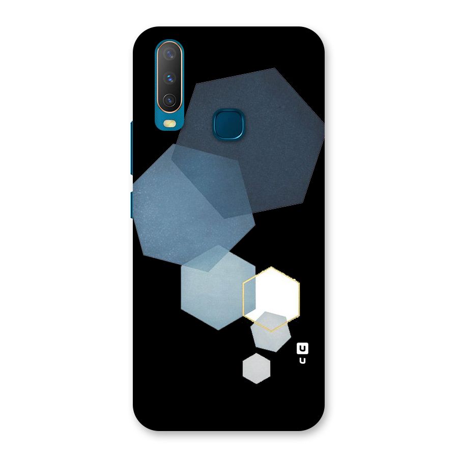 Shades Of Blue Shapes Back Case for Vivo Y17