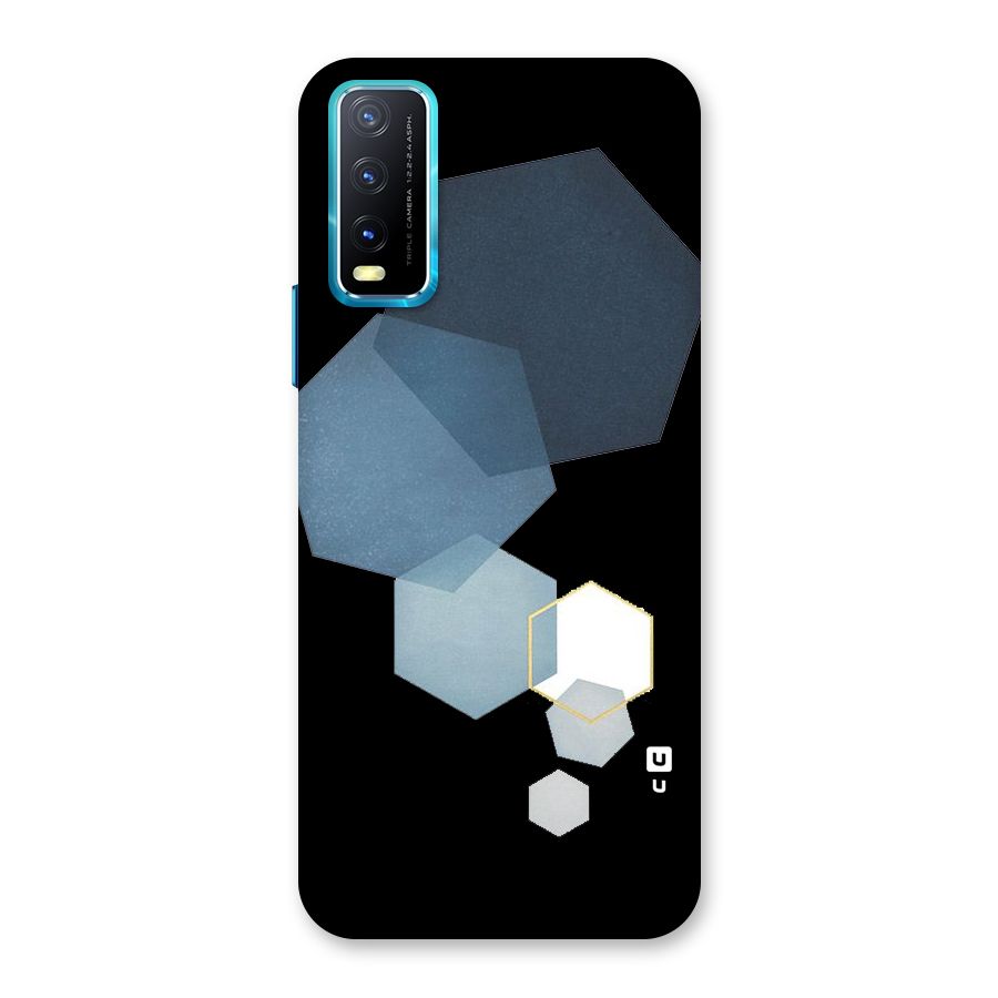 Shades Of Blue Shapes Back Case for Vivo Y20