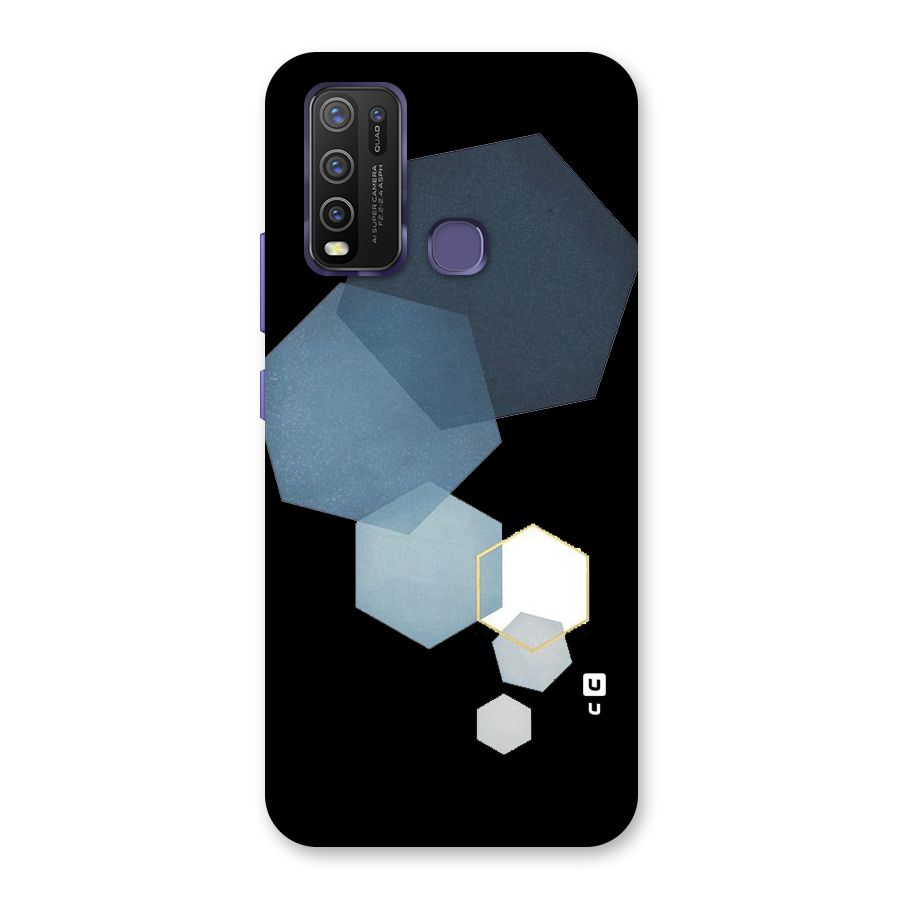 Shades Of Blue Shapes Back Case for Vivo Y30