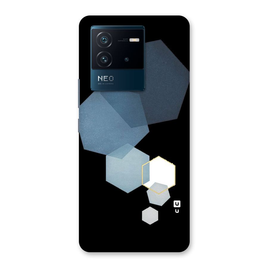 Shades Of Blue Shapes Back Case for Vivo iQOO Neo 6 5G