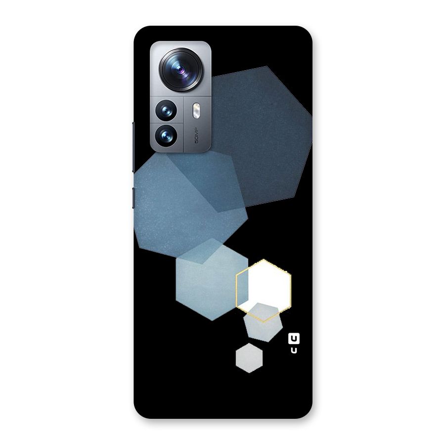 Shades Of Blue Shapes Back Case for Xiaomi 12 Pro