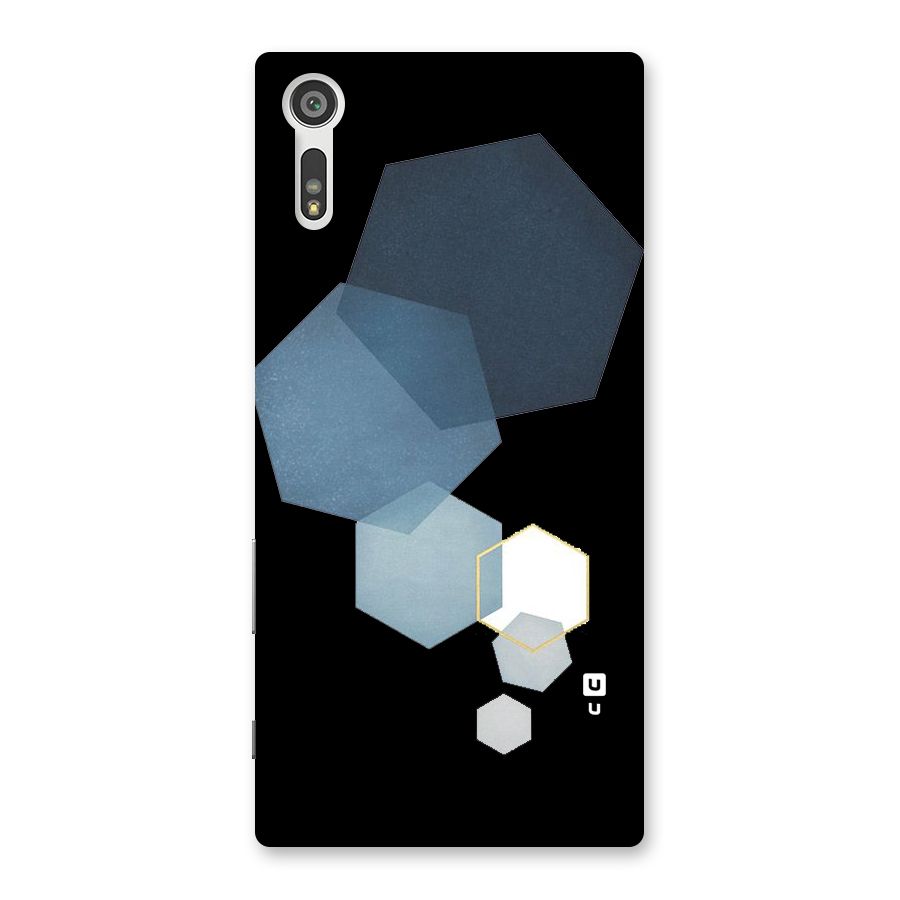 Shades Of Blue Shapes Back Case for Xperia XZ