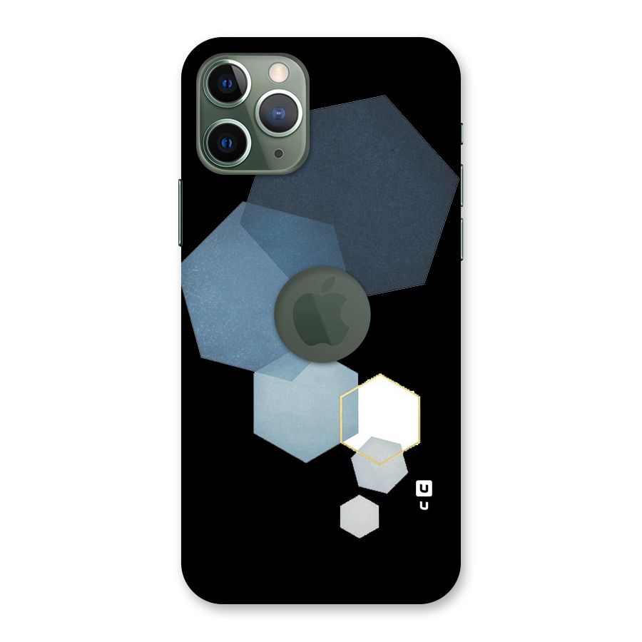 Shades Of Blue Shapes Back Case for iPhone 11 Pro Logo  Cut