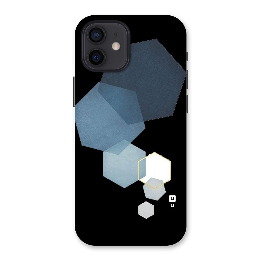 Shades Of Blue Shapes Back Case for iPhone 12
