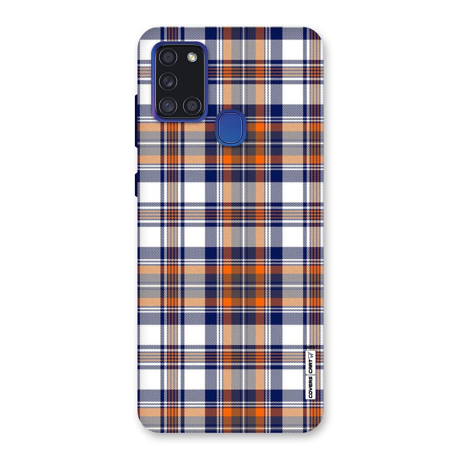 Shades Of Check Back Case for Galaxy A21s
