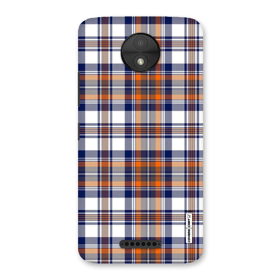 Shades Of Check Back Case for Moto C