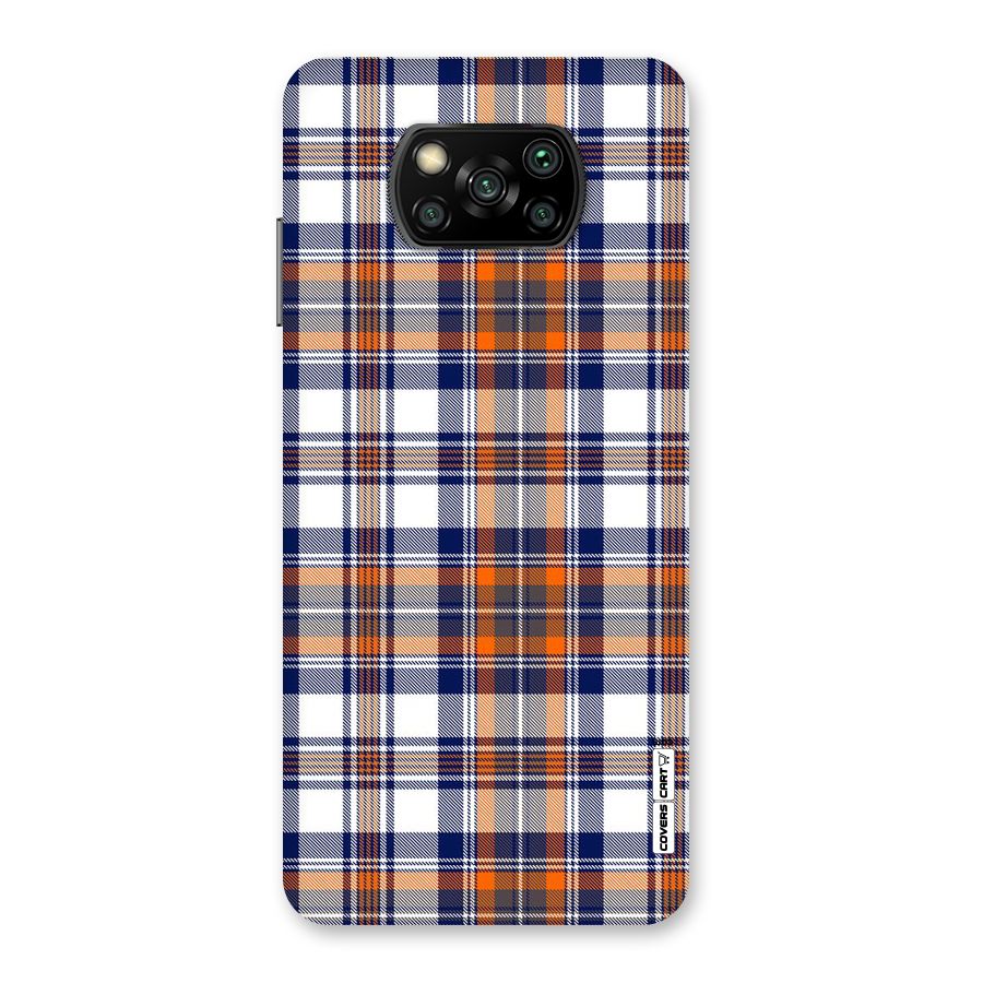 Shades Of Check Back Case for Poco X3