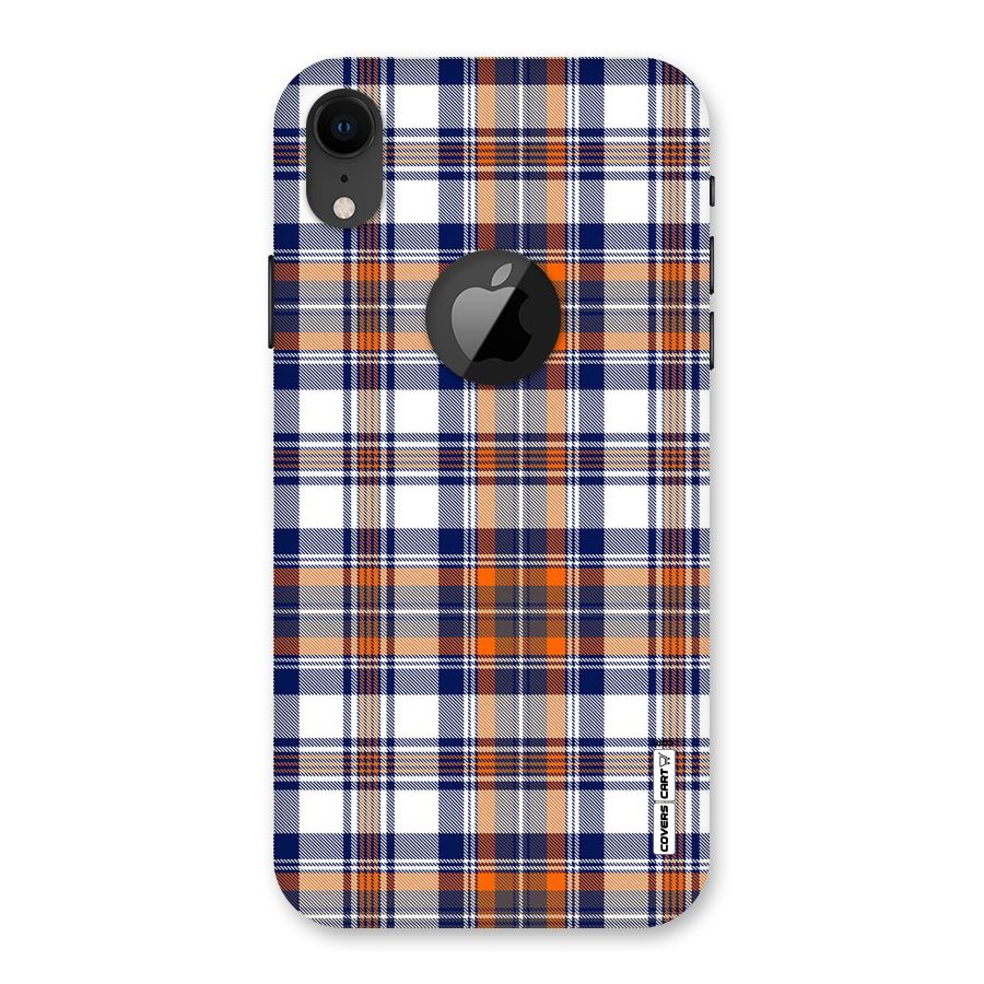 Shades Of Check Back Case for iPhone XR Logo Cut