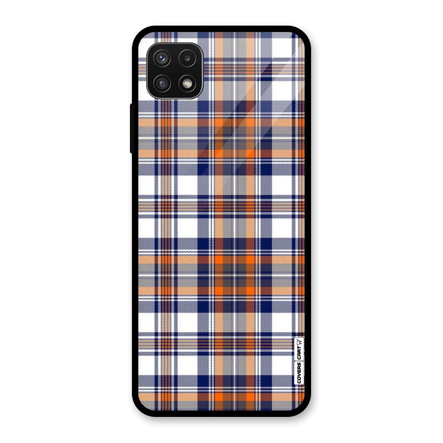 Shades Of Check Glass Back Case for Galaxy A22 5G