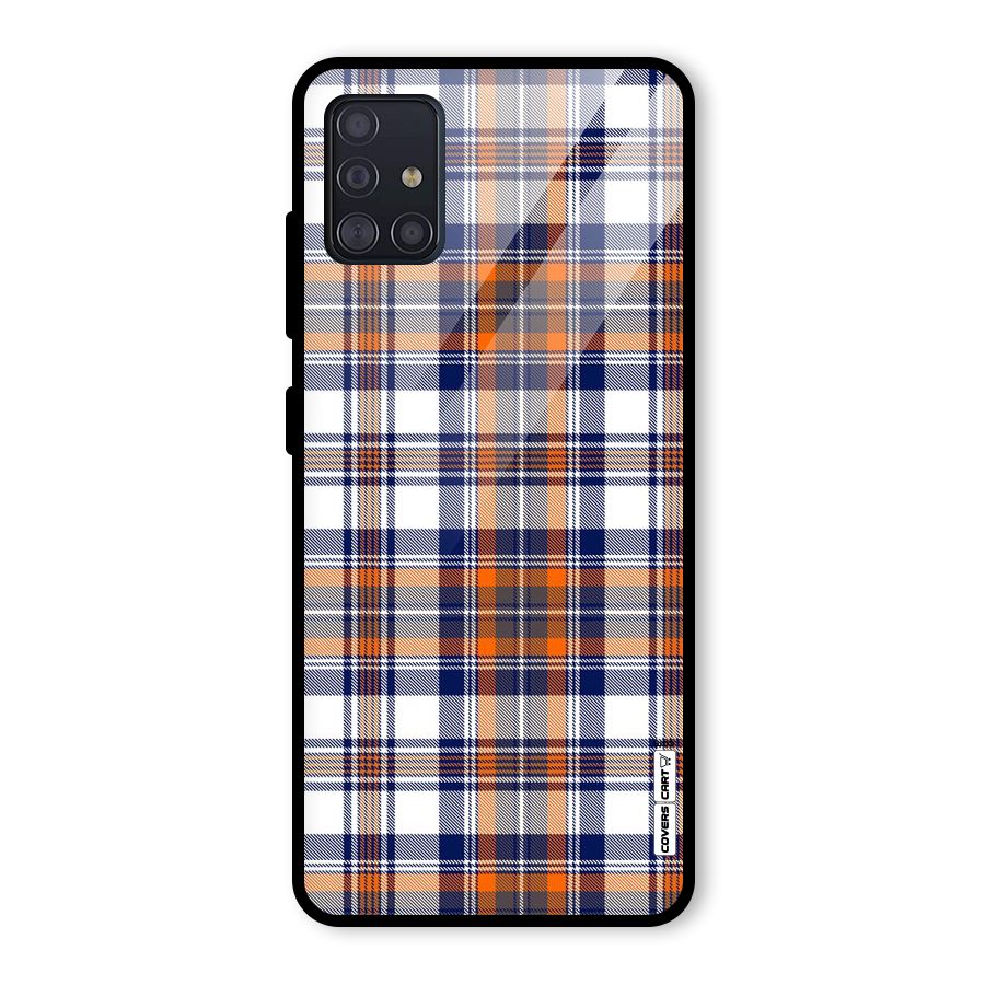 Shades Of Check Glass Back Case for Galaxy A51