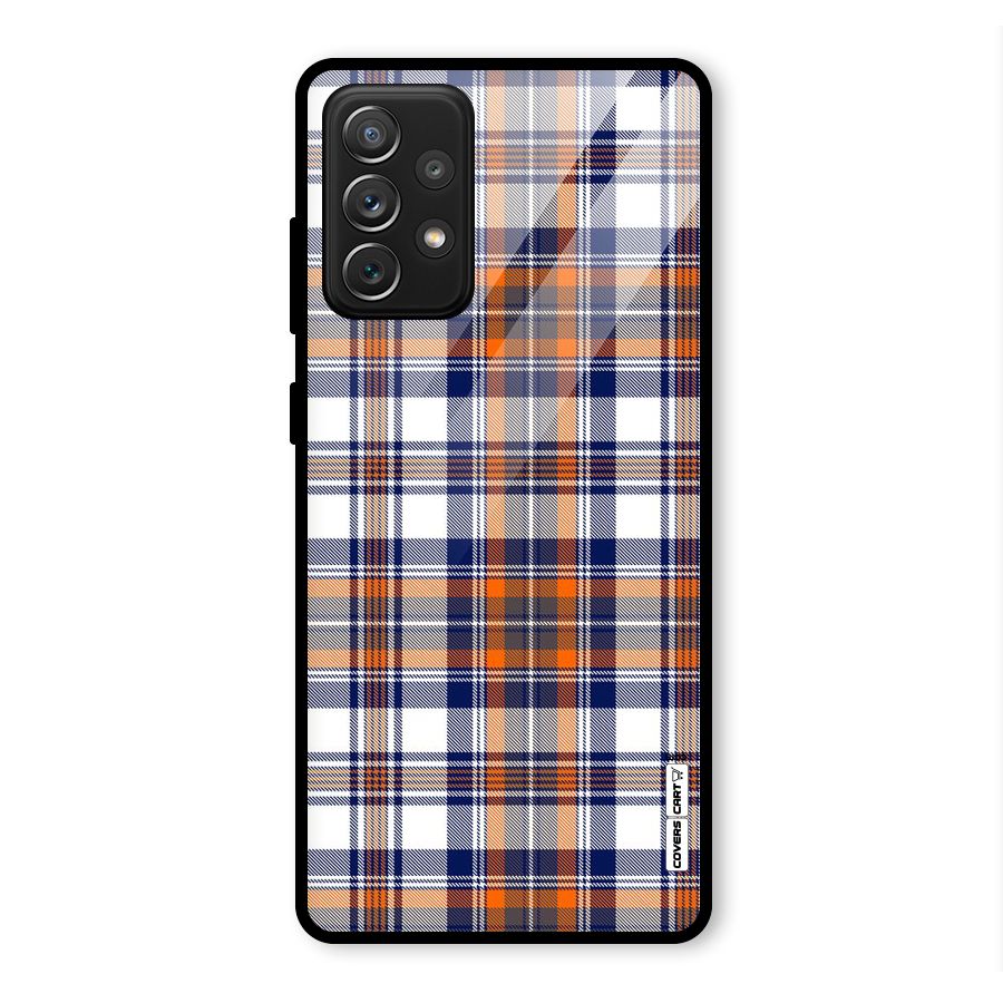 Shades Of Check Glass Back Case for Galaxy A72