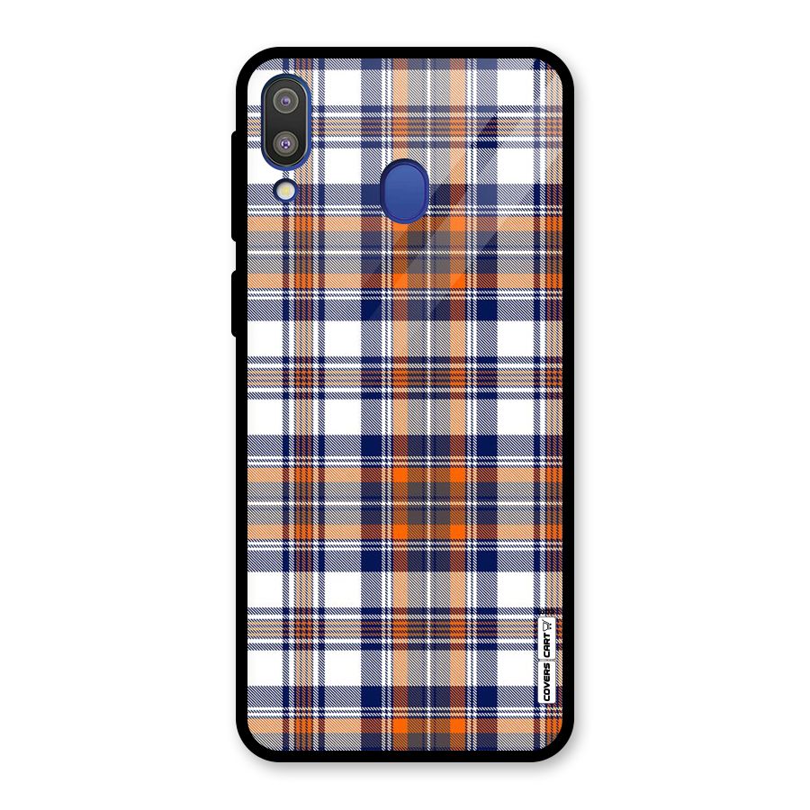 Shades Of Check Glass Back Case for Galaxy M20