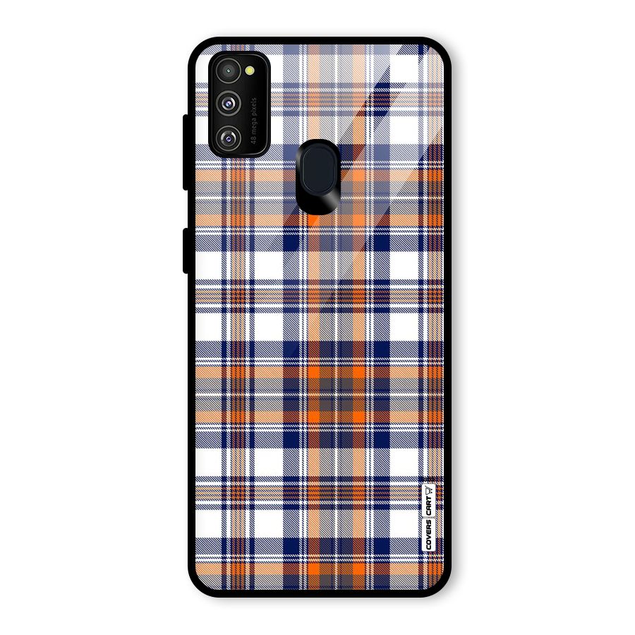 Shades Of Check Glass Back Case for Galaxy M30s