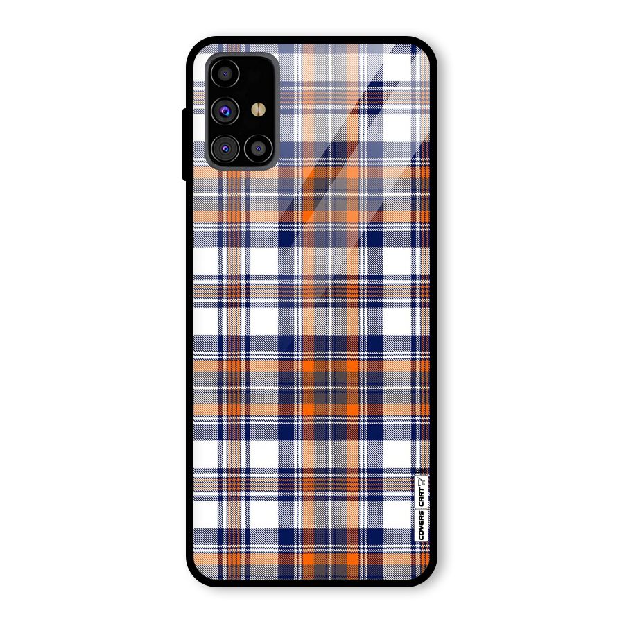 Shades Of Check Glass Back Case for Galaxy M31s