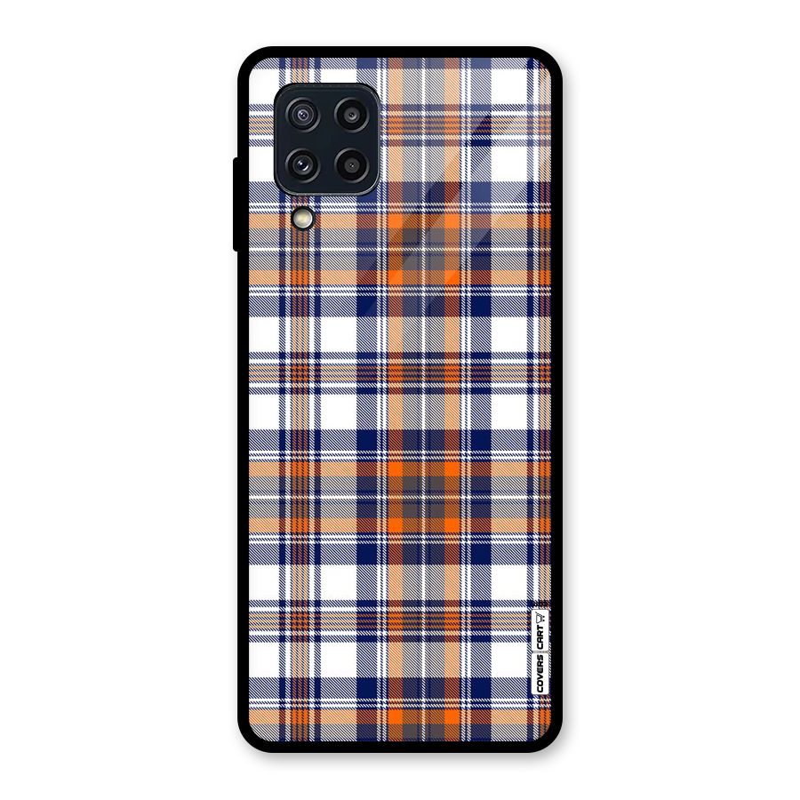 Shades Of Check Glass Back Case for Galaxy M32