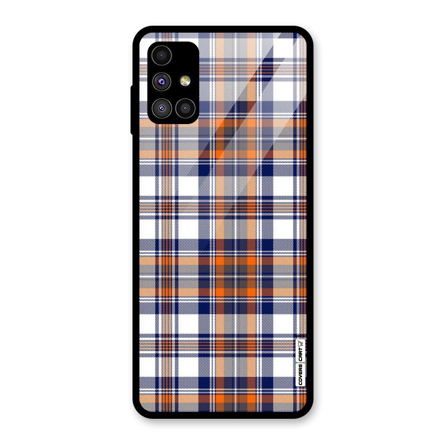 Shades Of Check Glass Back Case for Galaxy M51