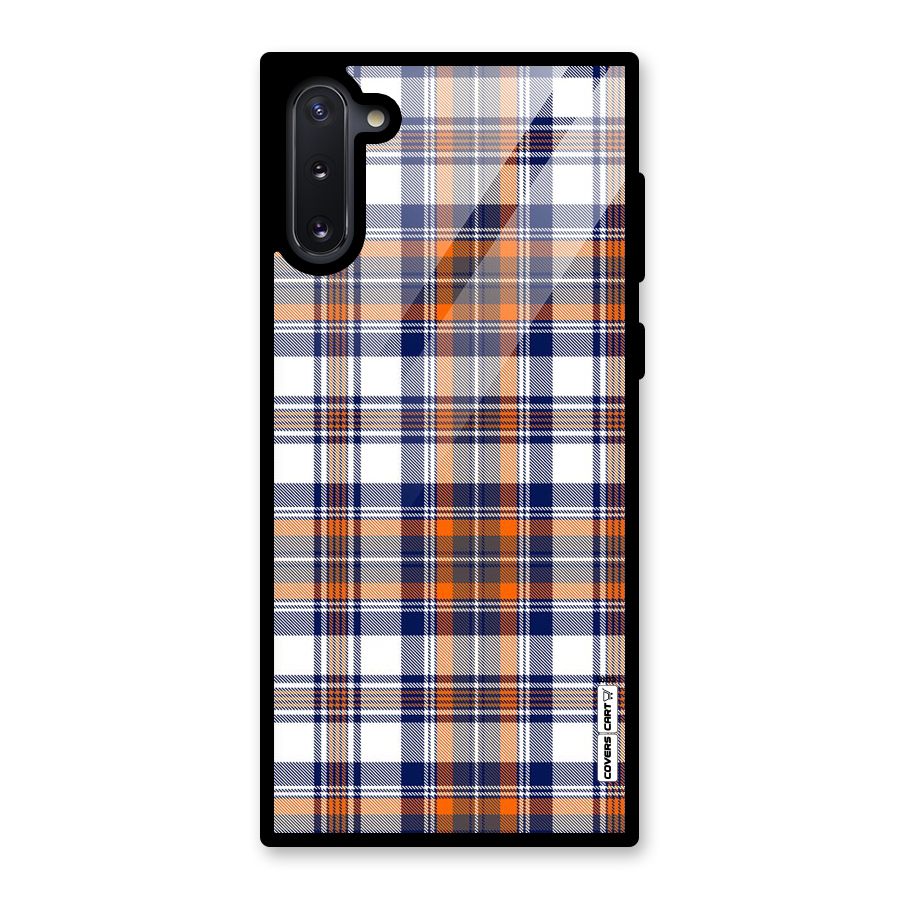 Shades Of Check Glass Back Case for Galaxy Note 10