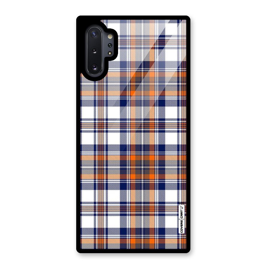 Shades Of Check Glass Back Case for Galaxy Note 10 Plus