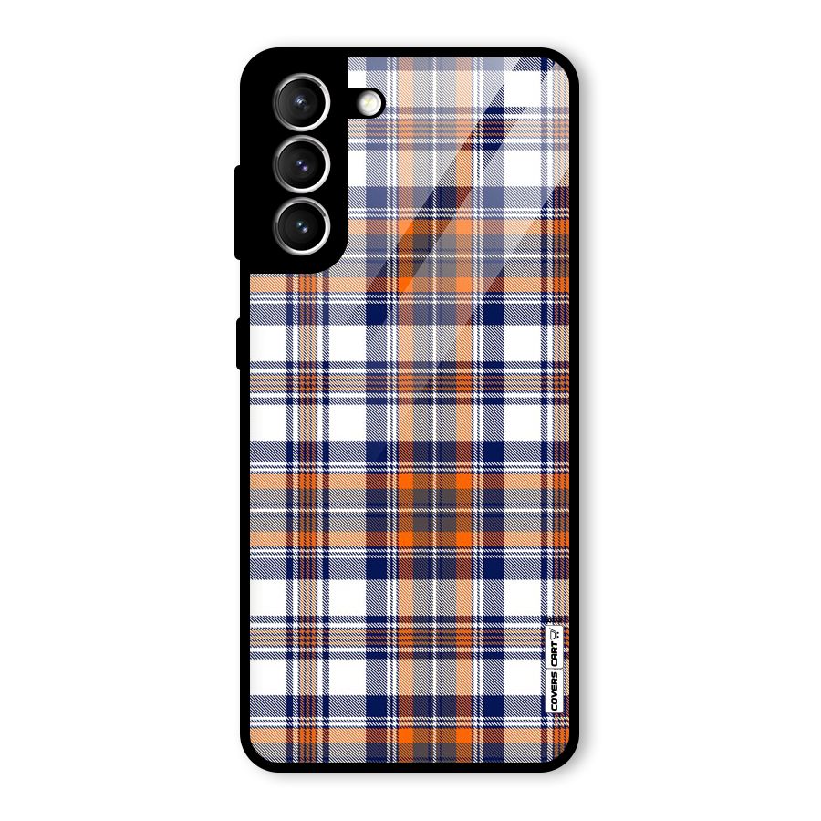 Shades Of Check Glass Back Case for Galaxy S21 5G