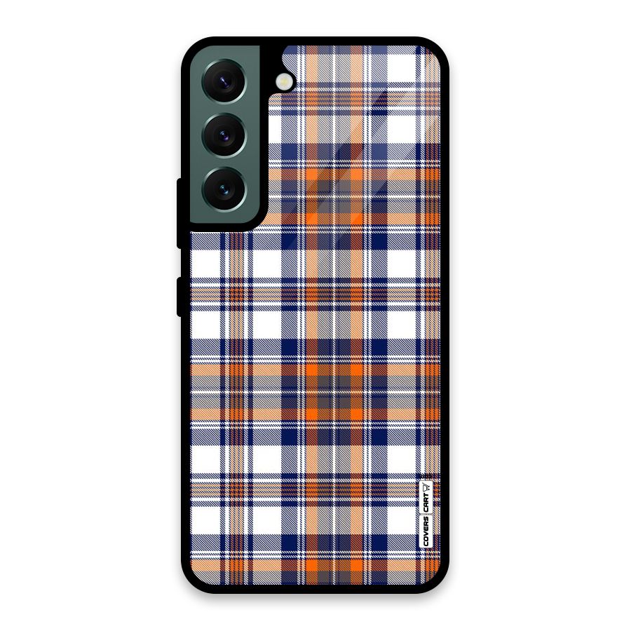 Shades Of Check Glass Back Case for Galaxy S22 5G