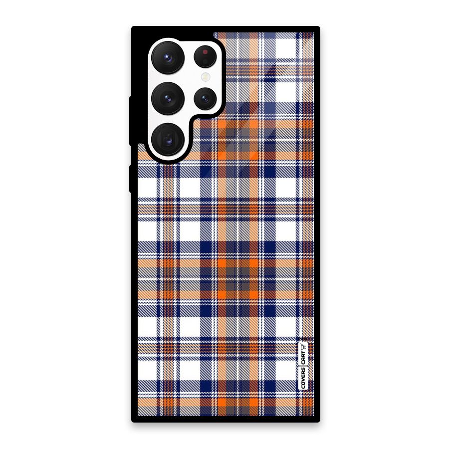 Shades Of Check Glass Back Case for Galaxy S22 Ultra 5G