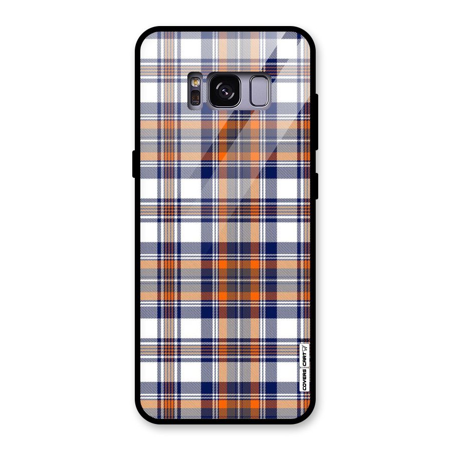 Shades Of Check Glass Back Case for Galaxy S8