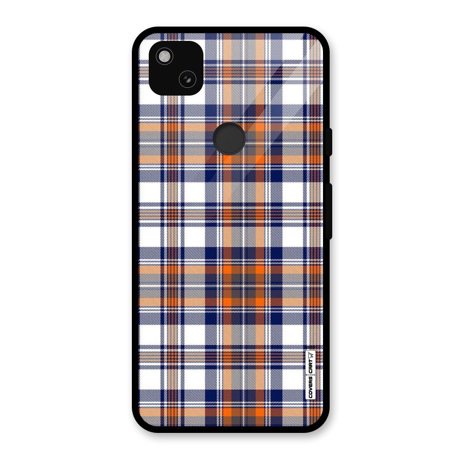 Shades Of Check Glass Back Case for Google Pixel 4a