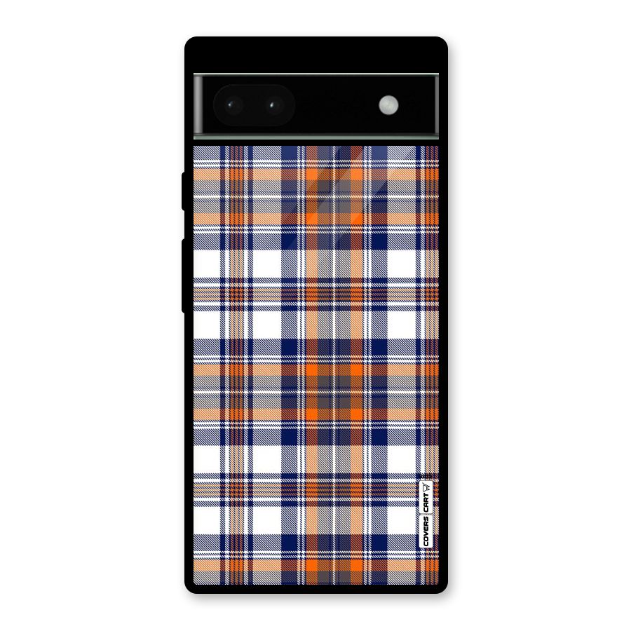 Shades Of Check Glass Back Case for Google Pixel 6a