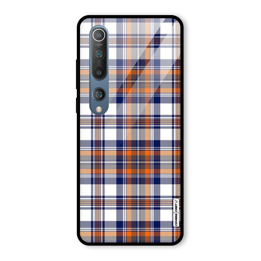 Shades Of Check Glass Back Case for Mi 10