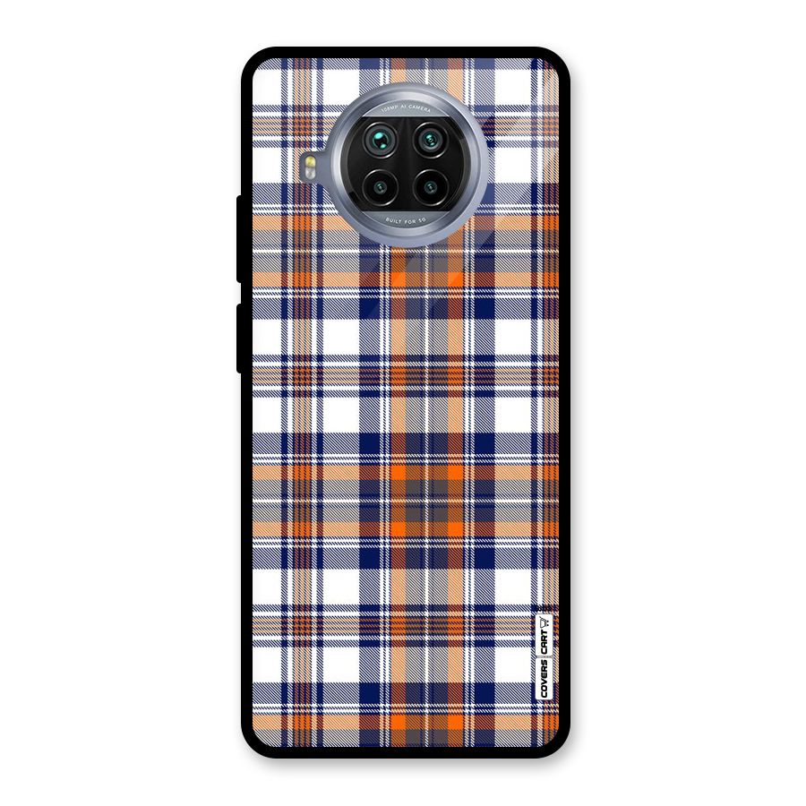 Shades Of Check Glass Back Case for Mi 10i