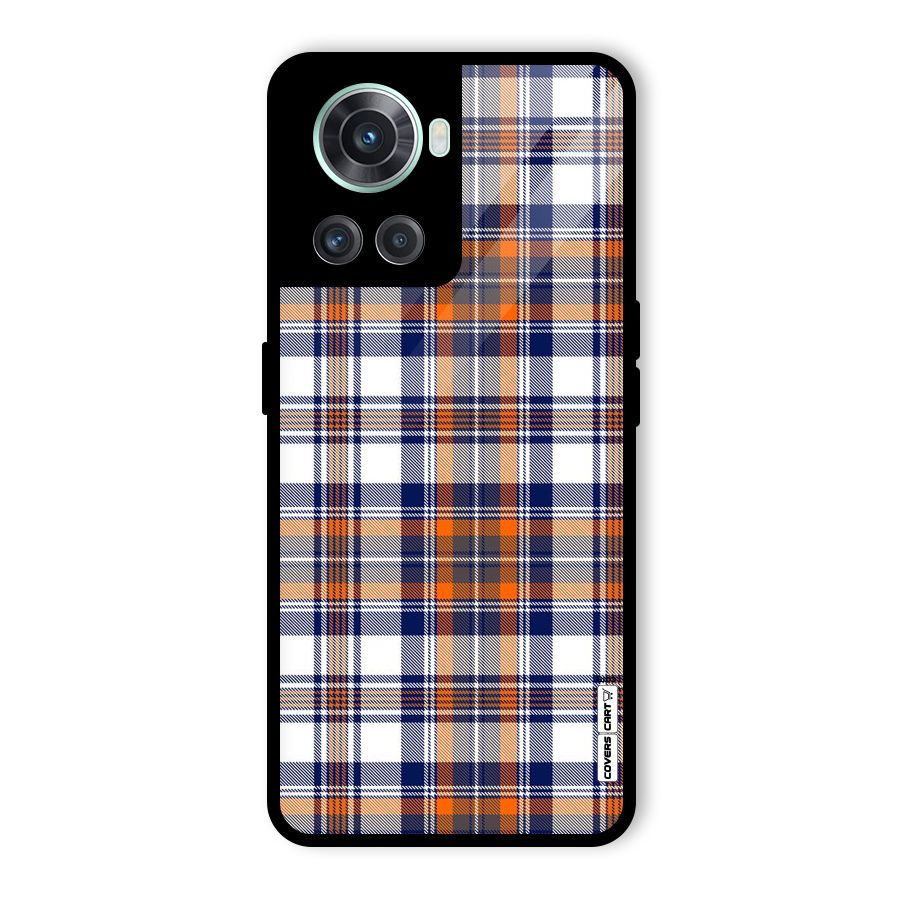Shades Of Check Glass Back Case for OnePlus 10R
