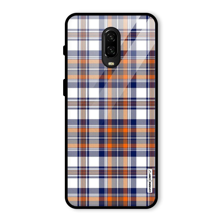 Shades Of Check Glass Back Case for OnePlus 6T