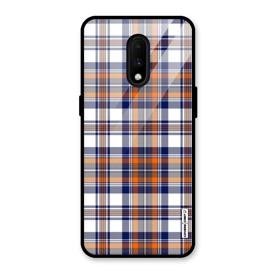 Shades Of Check Glass Back Case for OnePlus 7