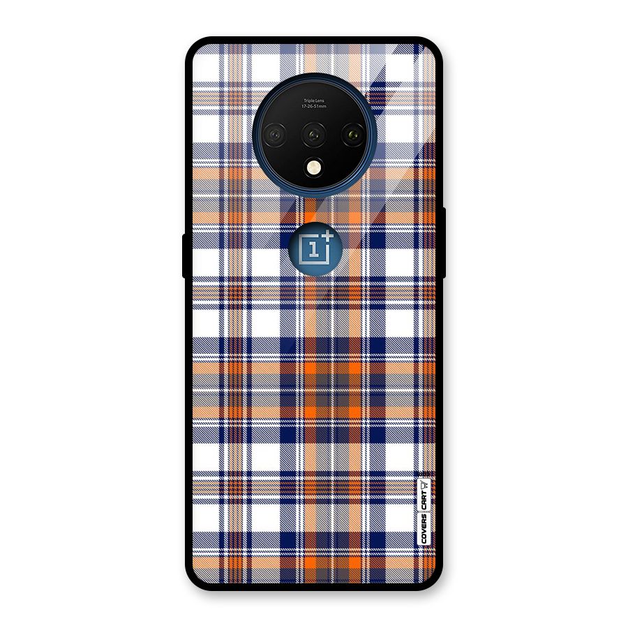 Shades Of Check Glass Back Case for OnePlus 7T