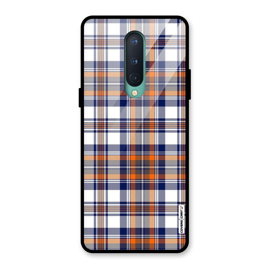 Shades Of Check Glass Back Case for OnePlus 8