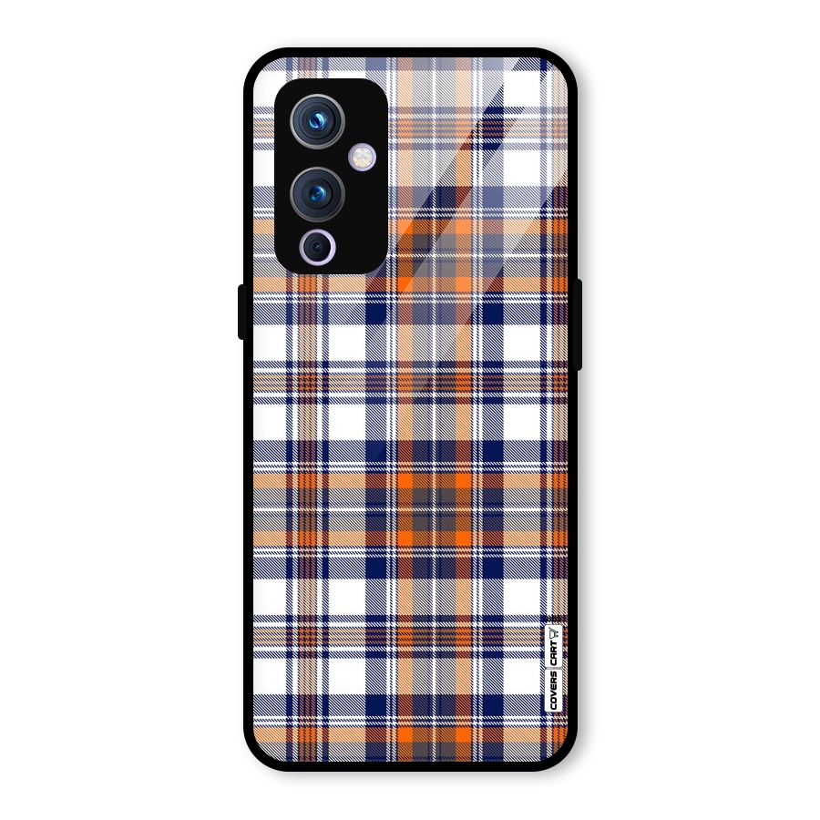 Shades Of Check Glass Back Case for OnePlus 9