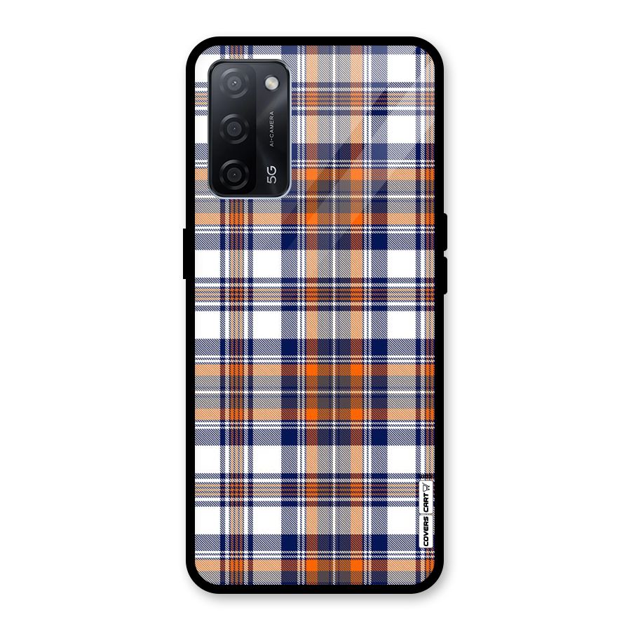 Shades Of Check Glass Back Case for Oppo A53s 5G