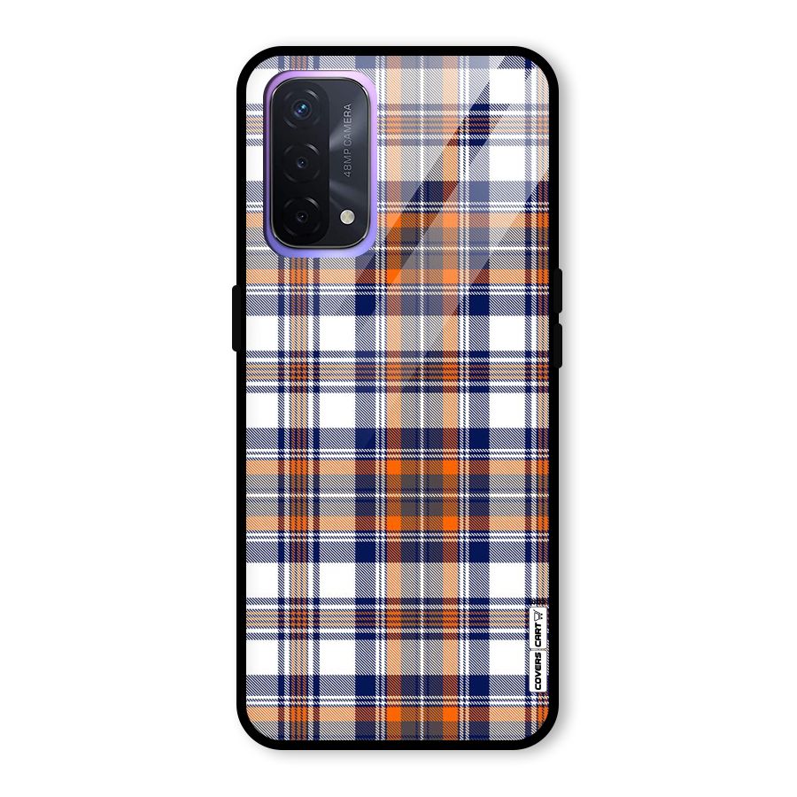 Shades Of Check Glass Back Case for Oppo A74 5G