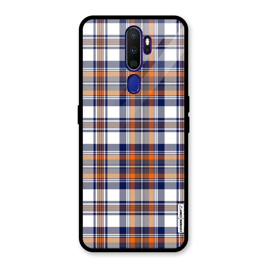 Shades Of Check Glass Back Case for Oppo A9 (2020)