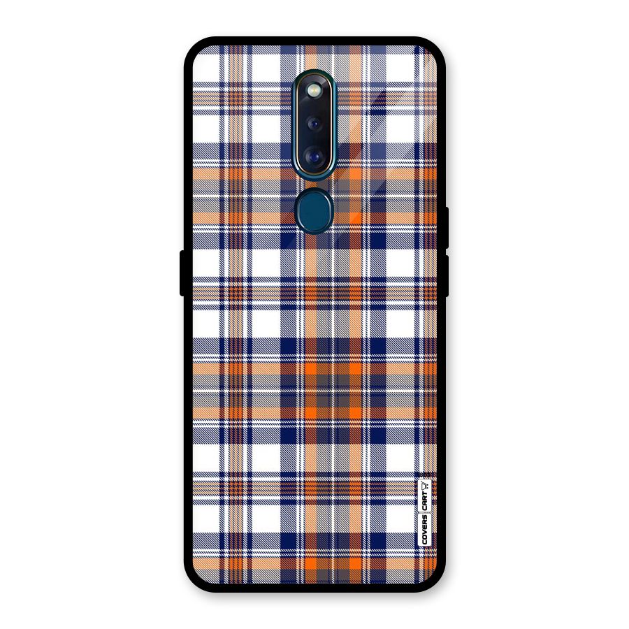Shades Of Check Glass Back Case for Oppo F11 Pro