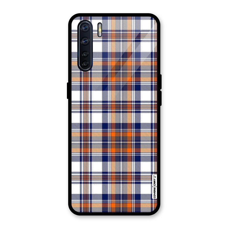 Shades Of Check Glass Back Case for Oppo F15