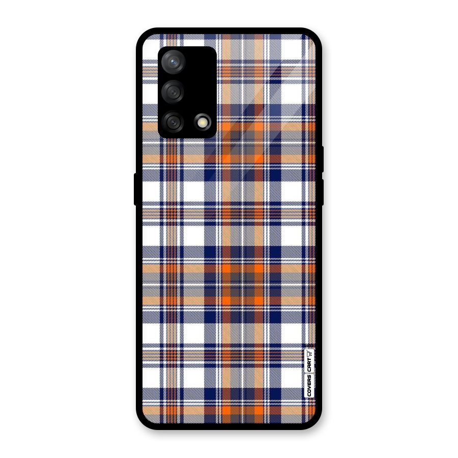 Shades Of Check Glass Back Case for Oppo F19
