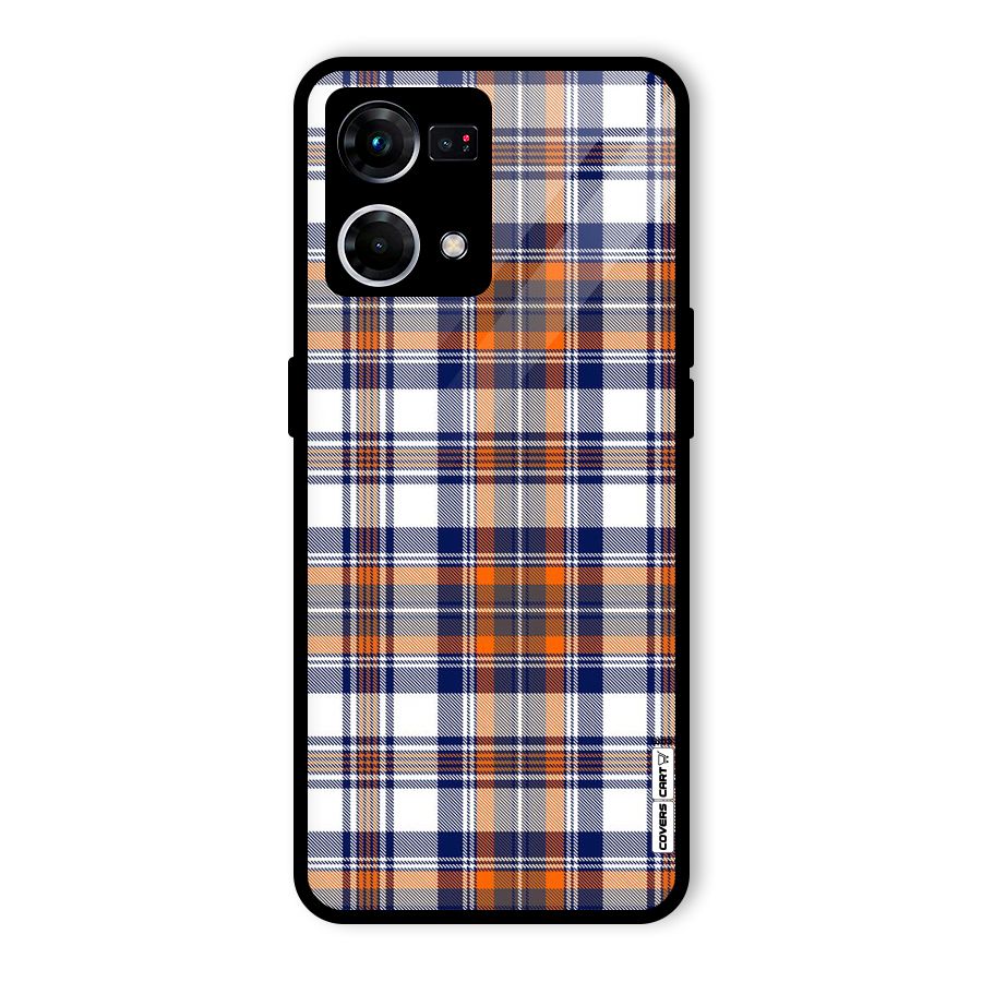 Shades Of Check Glass Back Case for Oppo F21 Pro 4G